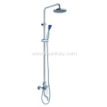 Round Exposed Shower System With Tub Faucet